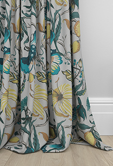 Morton, Teal - Made to Measure Curtains